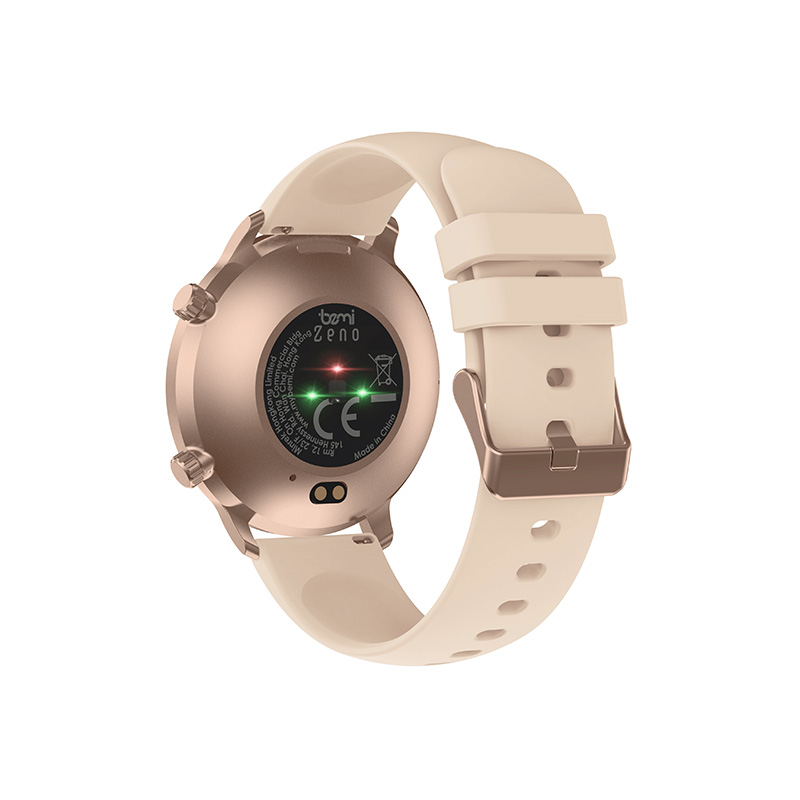 Bemi Zeno smartwatch with AI/ 1.43 Amoled/ 2 straps/ calling/ sensors, gold
