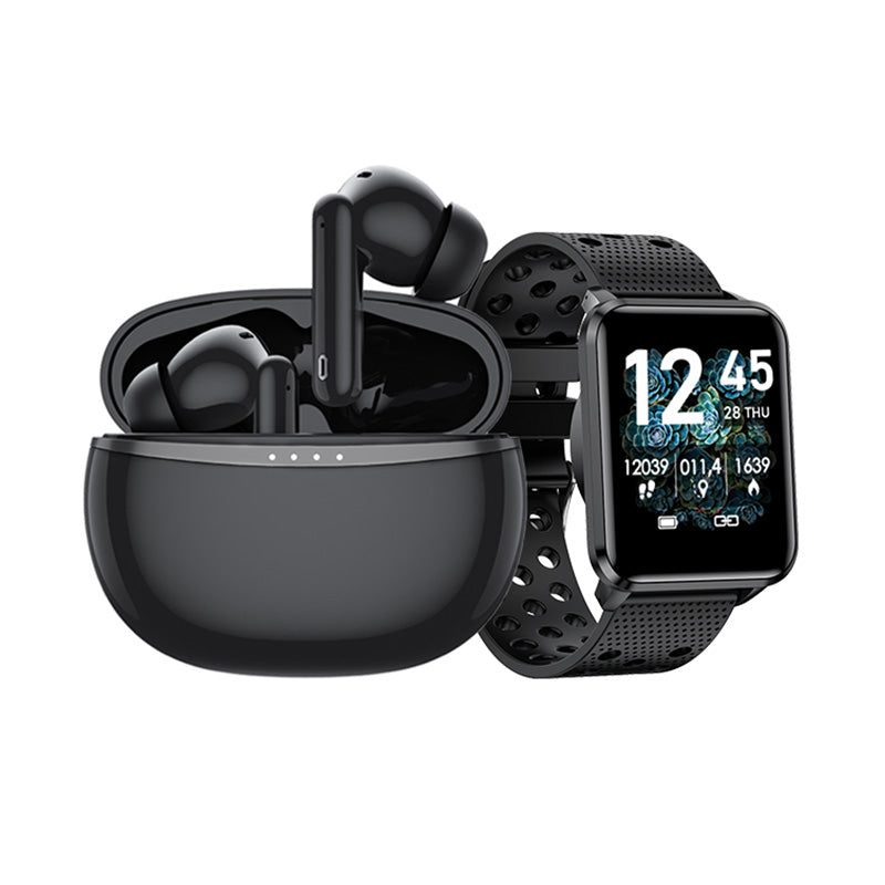 KIX-M Smartwatch And TWS Tutti Headphones Set